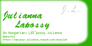 julianna lapossy business card